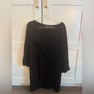 Vince Black Short Sleeve Cashmere Sweater Size Medium Minimalist Chic
